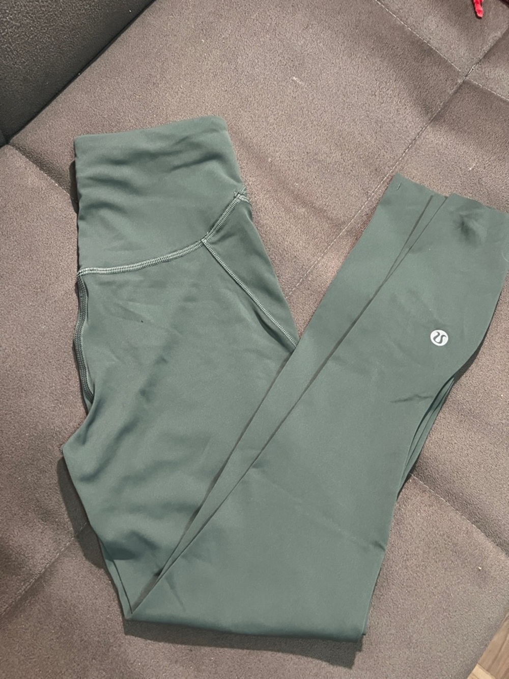 Lululemon Athletica High-Waist Olive Green Active Leggings size 2
